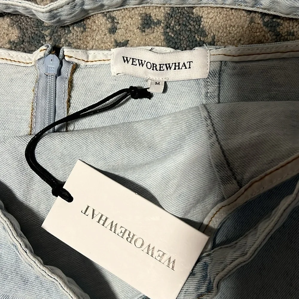 *BUNDLE* WeWoreWhat Denim Top and Denim Skirt size M - Picture 4 of 5